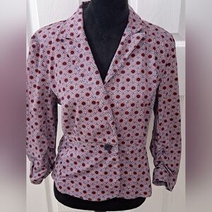 Ellen Tracy Art Deco Jacket  Size L